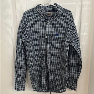 Cinch Kids Navy Plaid Button Down Shirt
